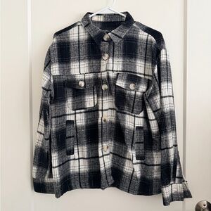 Kendall & Kylie Monochrome Plaid Jacket